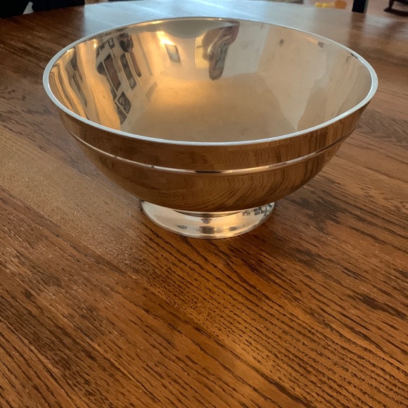 Pottery Barn Silver Decorative Bowl - Picture 1 of 3
